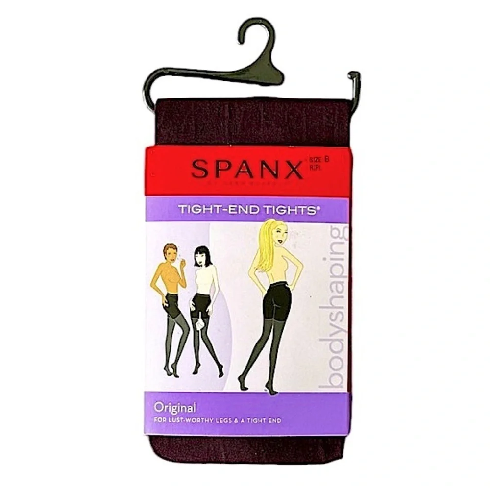 NEW‎ SPANX Original Tight-End Tights Control Stockings in Plum Purple Size B